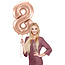 Folieballon Cijfer 8 - Rosé Goud - 86 cm