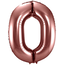 Folieballon Cijfer 0 Brons - 86 cm