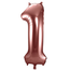 Folieballon Cijfer 1 Brons - 86 cm
