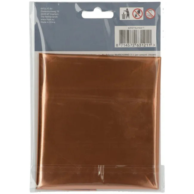 Folieballon Cijfer 1 Brons - 86 cm
