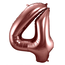 Folieballon Cijfer 4 Brons - 86 cm