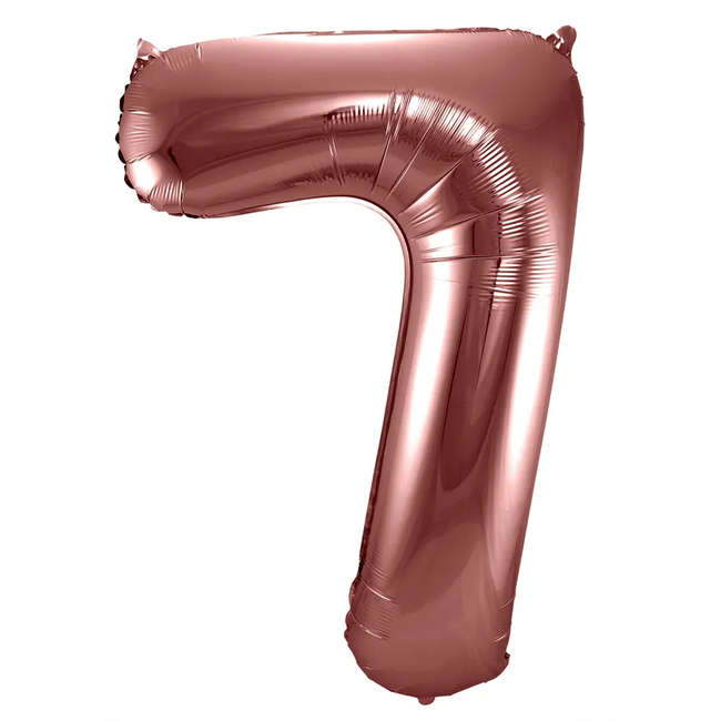 Folieballon Cijfer 7 Brons - 86 cm