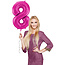 Folieballon Cijfer 8 - Magenta - 86 cm