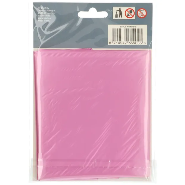 Folieballon Cijfer 5 - Roze Metallic Mat - 86 cm