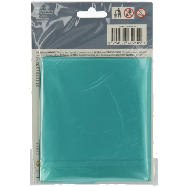 Folieballon Cijfer 0 - Groen Metallic Mat - 86cm