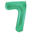 Folieballon Cijfer 7 - Groen Metallic Mat - 86cm