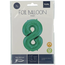 Folieballon Cijfer 8 - Groen Metallic Mat - 86cm