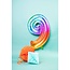 Folieballon Cijfer 9 Yummy Gummy Rainbow - 81 cm