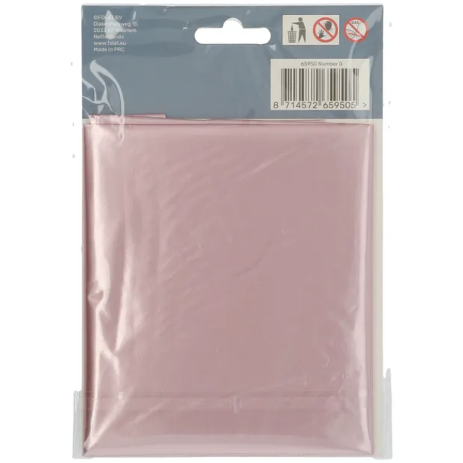 Folieballon Cijfer 0 Pastel Roze Metallic Mat - 86 cm