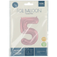 Folieballon Cijfer 5 Pastel Roze Metallic Mat - 86 cm