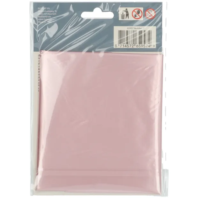Folieballon Cijfer 7 Pastel Roze Metallic Mat - 86 cm