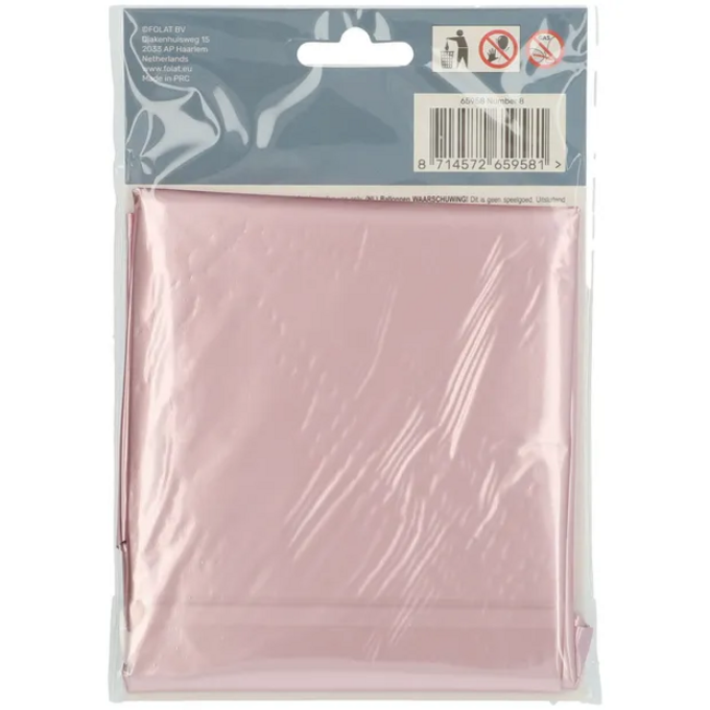 Folieballon Cijfer 8 Pastel Roze Metallic Mat - 86 cm