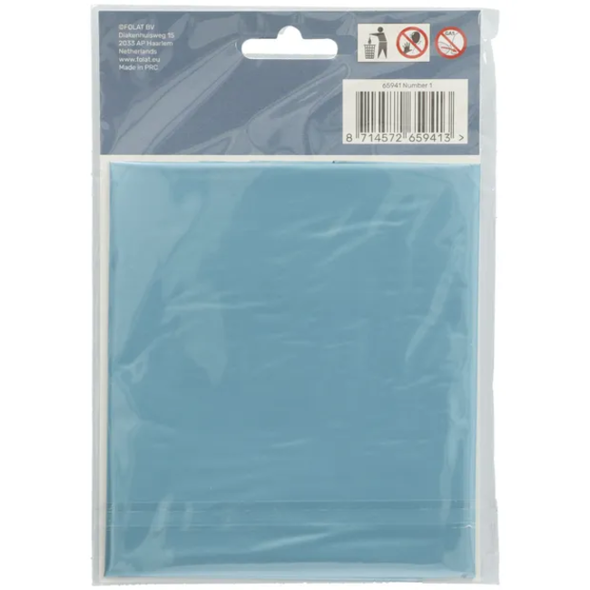 Folieballon Cijfer 1 Pastel Blauw Metallic Mat - 86 cm