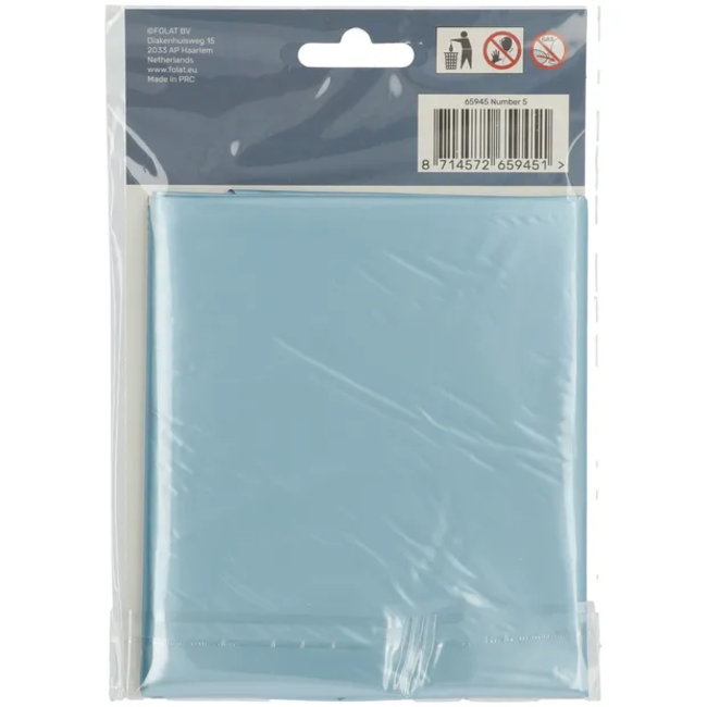 Folieballon Cijfer 5 Pastel Blauw Metallic Mat - 86 cm