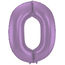 Folieballon Cijfer 0 Paars Metallic Mat - 86 cm