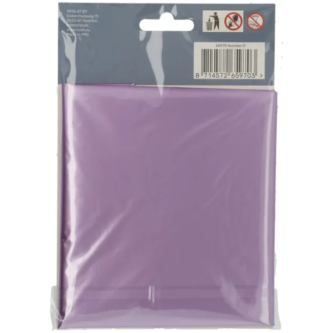 Folieballon Cijfer 0 Paars Metallic Mat - 86 cm