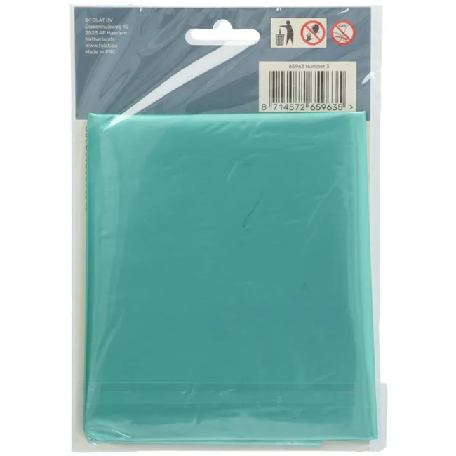 Folieballon Cijfer 3 Pastel Aqua Metallic Mat - 86 cm