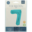 Folieballon Cijfer 7 Pastel Aqua Metallic Mat - 86 cm
