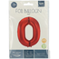 Folieballon Cijfer 0 Rood Metallic Mat - 86 cm