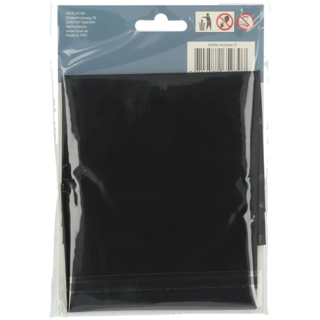 Folieballon Cijfer 0 Zwart Metallic Mat - 86 cm