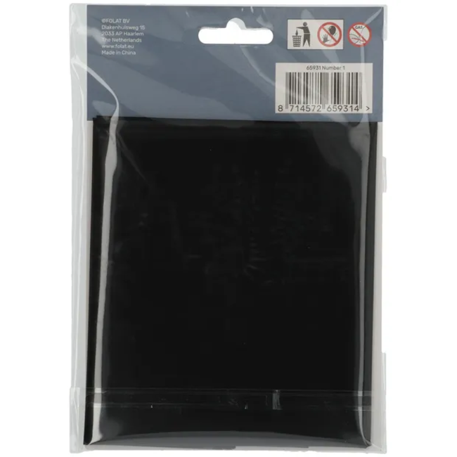 Folieballon Cijfer 1 Zwart Metallic Mat - 86 cm