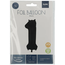 Folieballon Cijfer 1 Zwart Metallic Mat - 86 cm