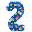 Folieballon Cijfer 2 Colorful Dots - 86 cm