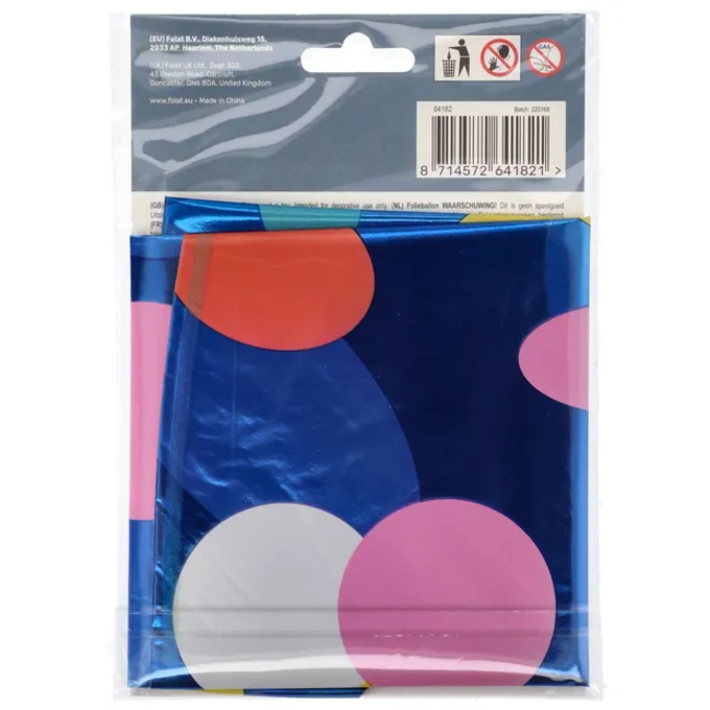 Folieballon Cijfer 2 Colorful Dots - 86 cm