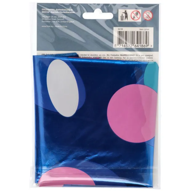 Folieballon Cijfer 6 Colorful Dots - 86 cm