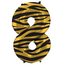 Folieballon Cijfer 8 Tiger Chic - 86 cm