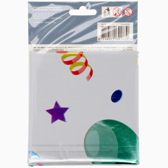 Folieballon Cijfer 3 Joyful Party - 86 cm