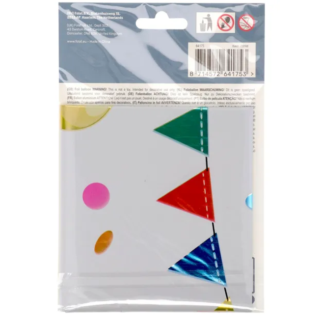 Folieballon Cijfer 5 Joyful Party - 86 cm