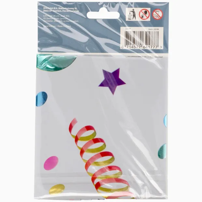 Folieballon Cijfer 7 Joyful Party - 86 cm