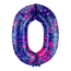Folieballon Cijfer 0 Paint Splash - 86 cm