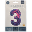 Folieballon Cijfer 3 Paint Splash - 86 cm