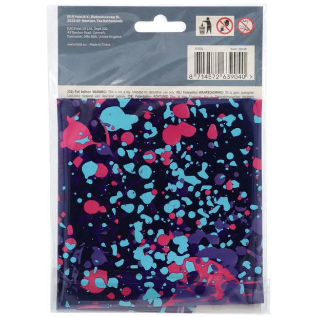 Folieballon Cijfer 4 Paint Splash - 86 cm