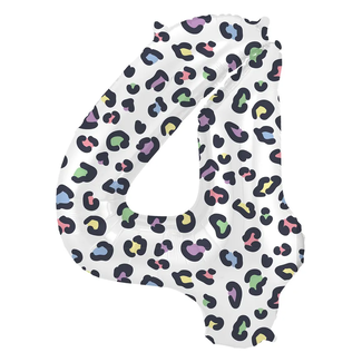 Folat Folieballon Cijfer 4 Bright Panther - 86 cm