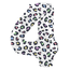 Folieballon Cijfer 4 Bright Panther - 86 cm