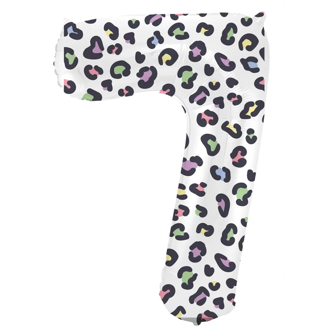 Folieballon Cijfer 7 Bright Panther - 86 cm