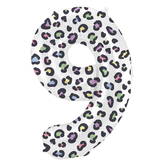 Folat Folieballon Cijfer 9 Bright Panther - 86 cm