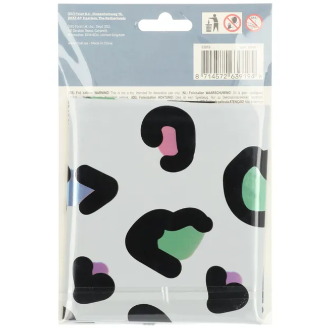 Folieballon Cijfer 9 Bright Panther - 86 cm