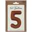 Folieballon Cijfer 5 - Chocolate Brown - Ultra Matt - 86 cm