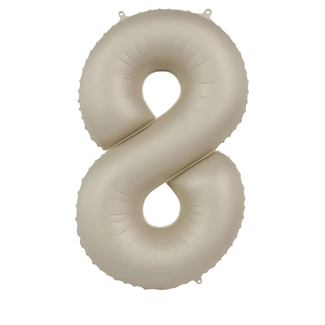 Folat Folieballon Cijfer 8 - Creamy Latte - Ultra Matt - 86 cm