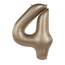 Folieballon Cijfer 4 - Starlight Gold - Satin Gloss - 86 cm
