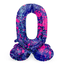 Staande Folieballon Cijfer 0 Paint Splash - 72 cm