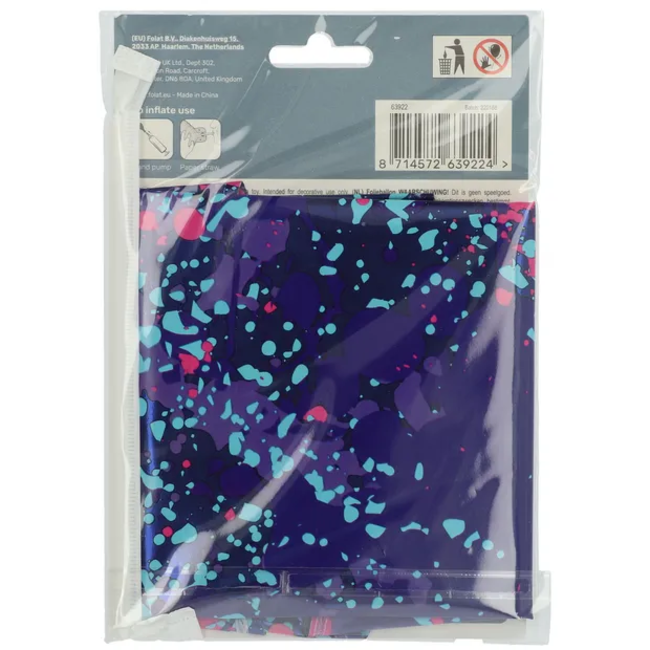 Staande Folieballon Cijfer 2 Paint Splash - 72 cm