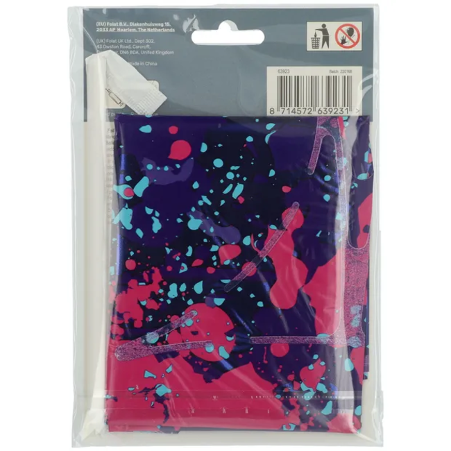 Staande Folieballon Cijfer 3 Paint Splash - 72 cm