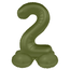 Staande Folieballon Cijfer 2 - Olive Green - Ultra Matt - 72 cm