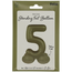Staande Folieballon Cijfer 5 - Olive Green - Ultra Matt - 72 cm