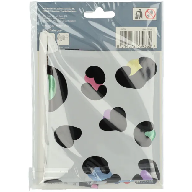 Staande Folieballon Cijfer 3 Bright Panther - 72 cm